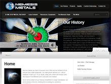 Tablet Screenshot of nemesismetals.com